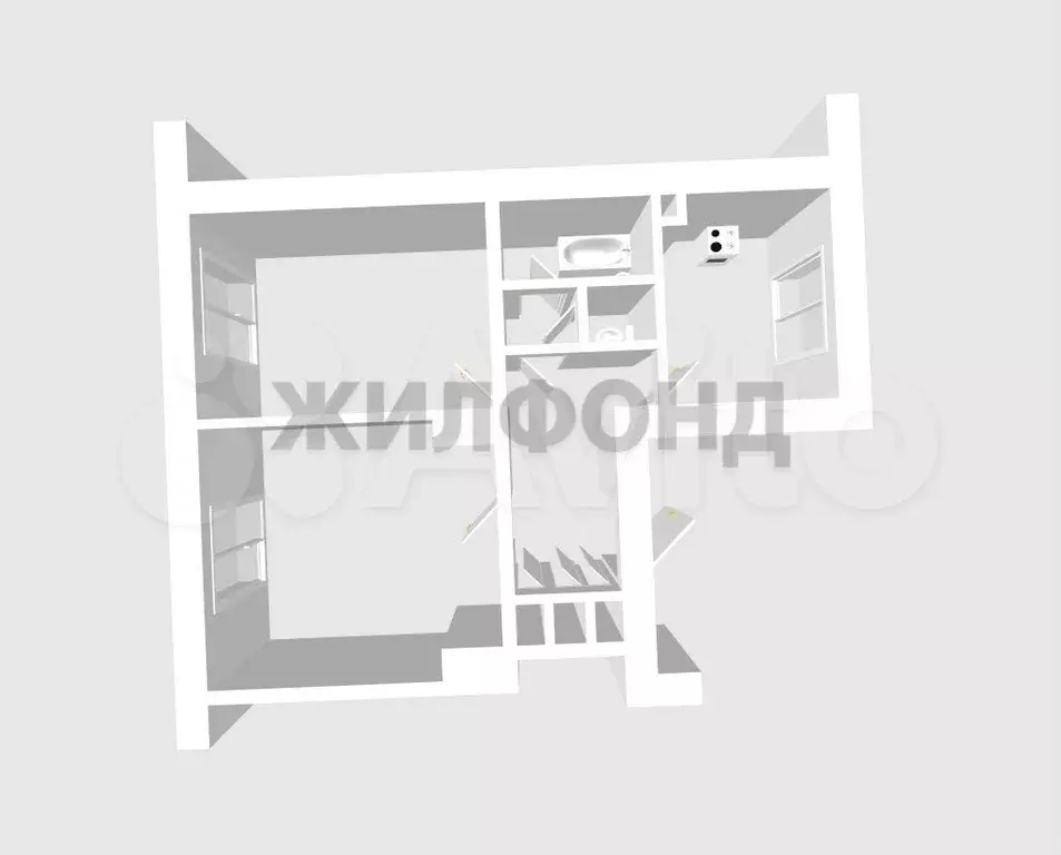 2-к. квартира, 72 м, 2/5 эт. - Фото 1