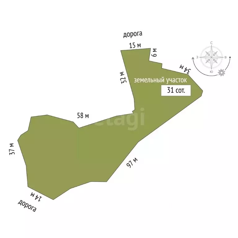 Участок в Крым, Ялта муниципальный округ, Виноградное пгт 1 (31.0 ... - Фото 2