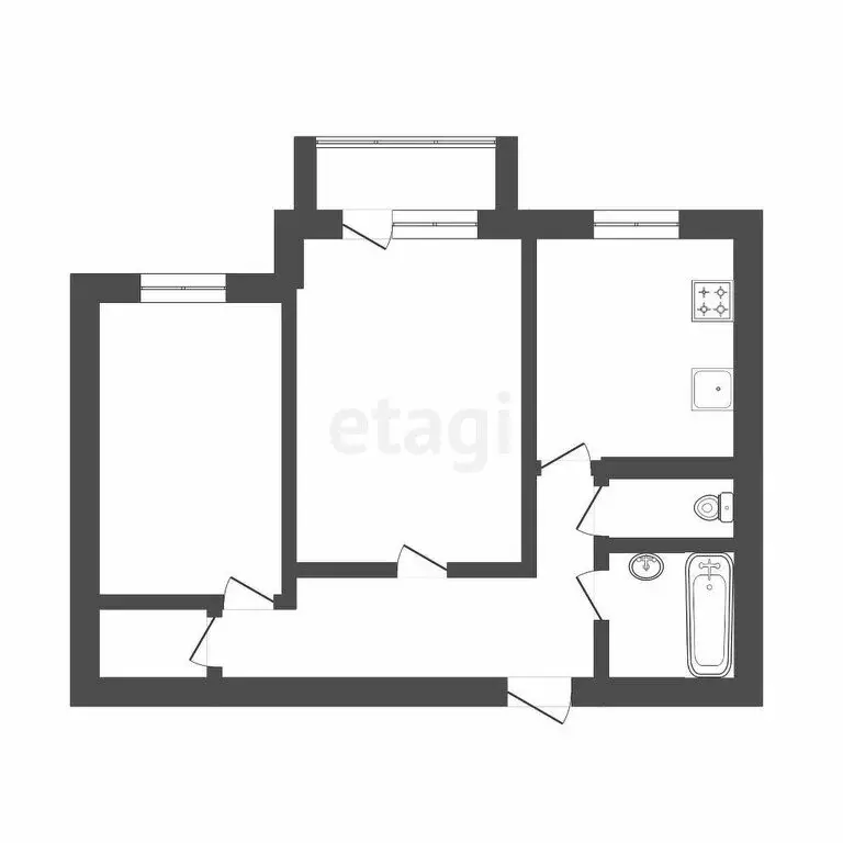2-комнатная квартира: Тюмень, Ткацкий проезд, 12 (49.7 м) - Фото 0