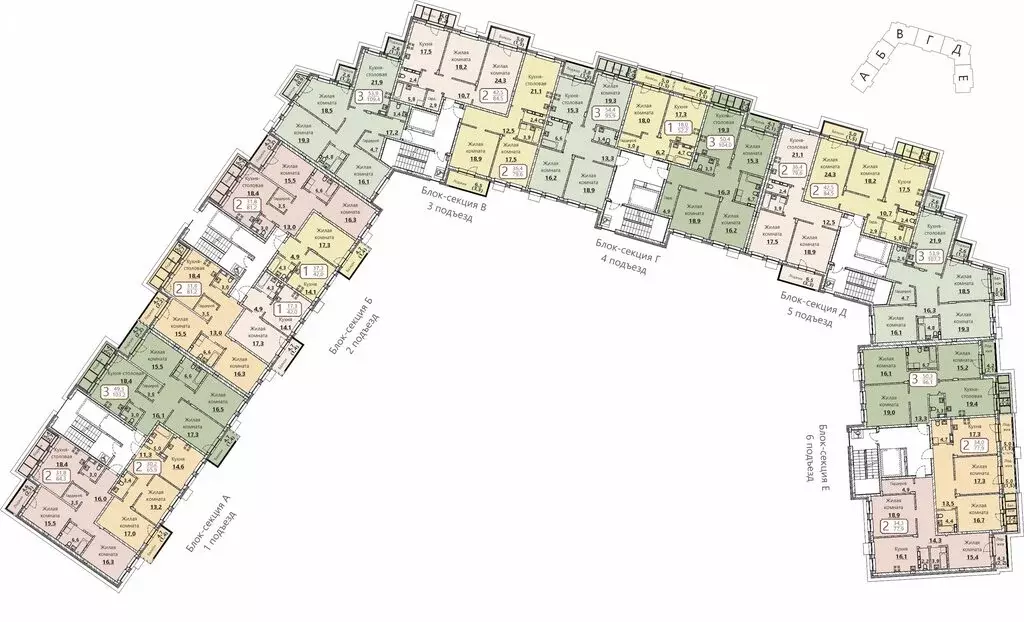 3-комнатная квартира: Чебоксары, квартал Старый город (112.8 м) - Фото 1