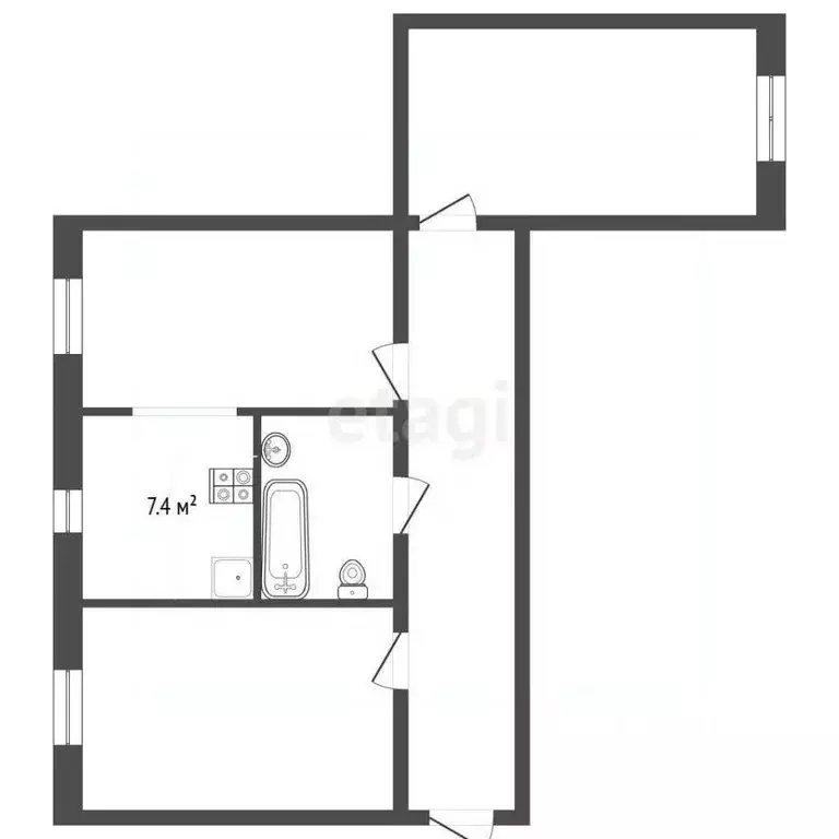 3-к кв. Калининградская область, Светлый ул. Гагарина, 8к1 (65.9 м) - Фото 1