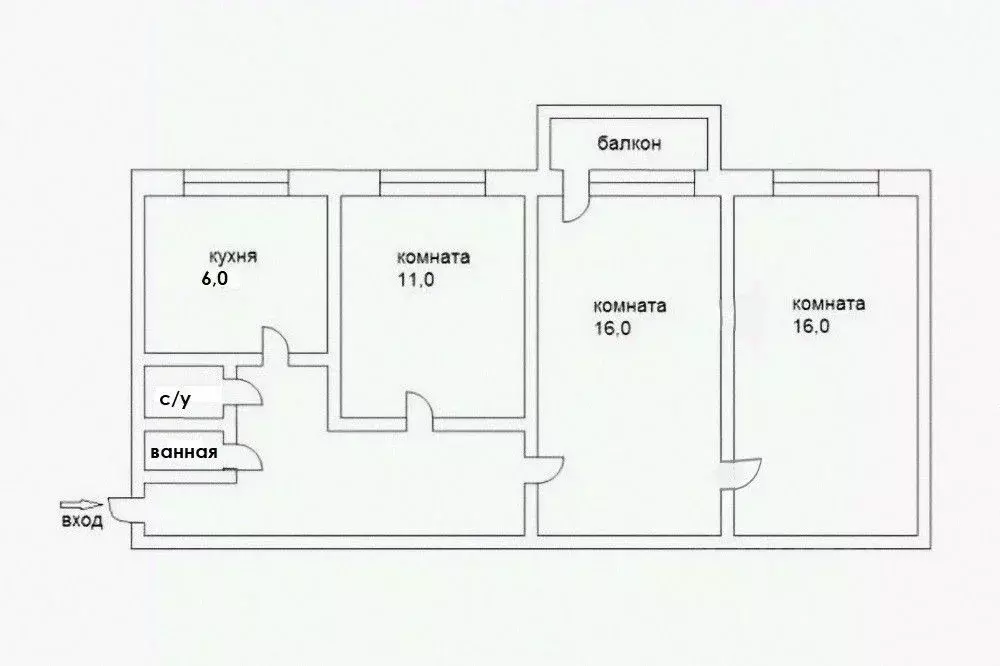 3-к кв. Московская область, Раменский муниципальный округ, пос. ... - Фото 2