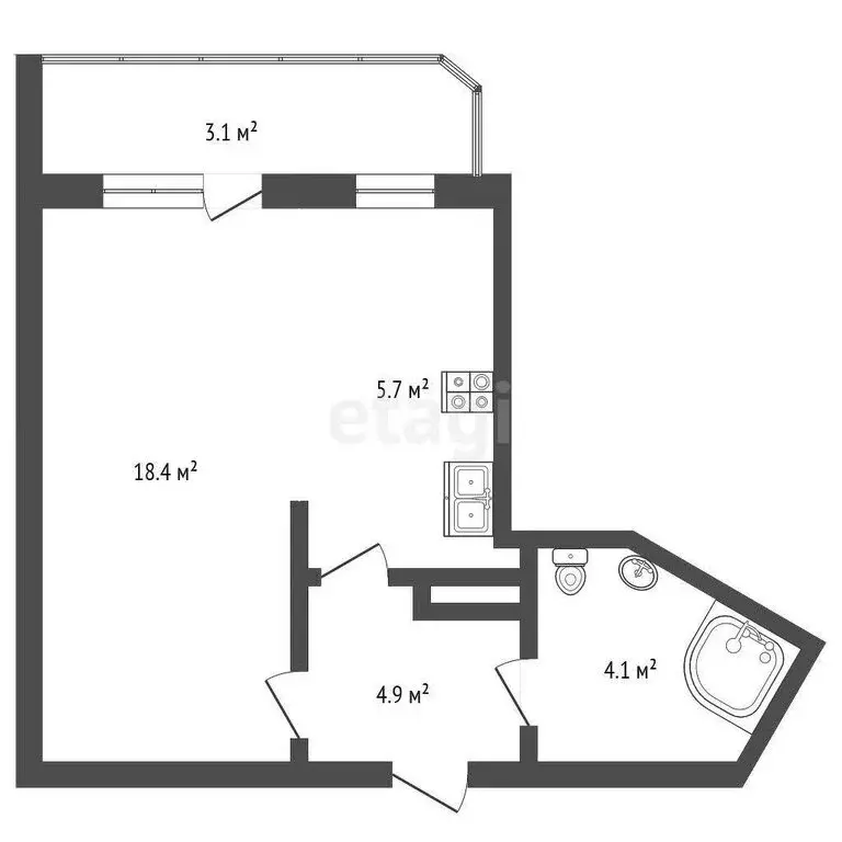 1-комнатная квартира: Чебоксары, улица Фёдора Гладкова, 24 (36.1 м) - Фото 0