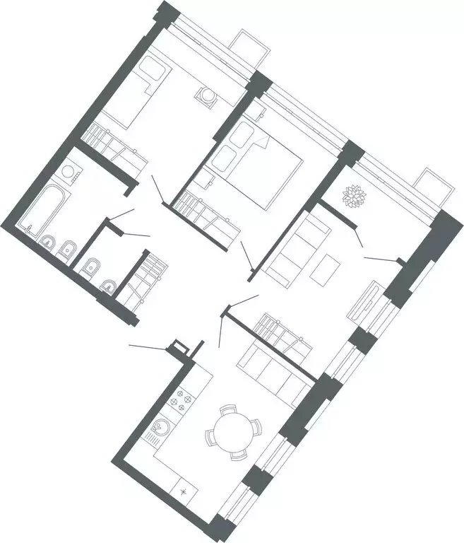 3-комнатная квартира: Екатеринбург, улица Мира, 47/6 (73.9 м) - Фото 0