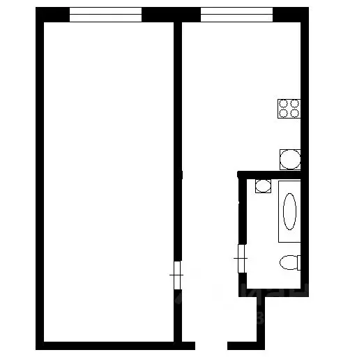 1-к кв. Тюменская область, Тюмень ул. Мельникайте, 107 (33.0 м) - Фото 1