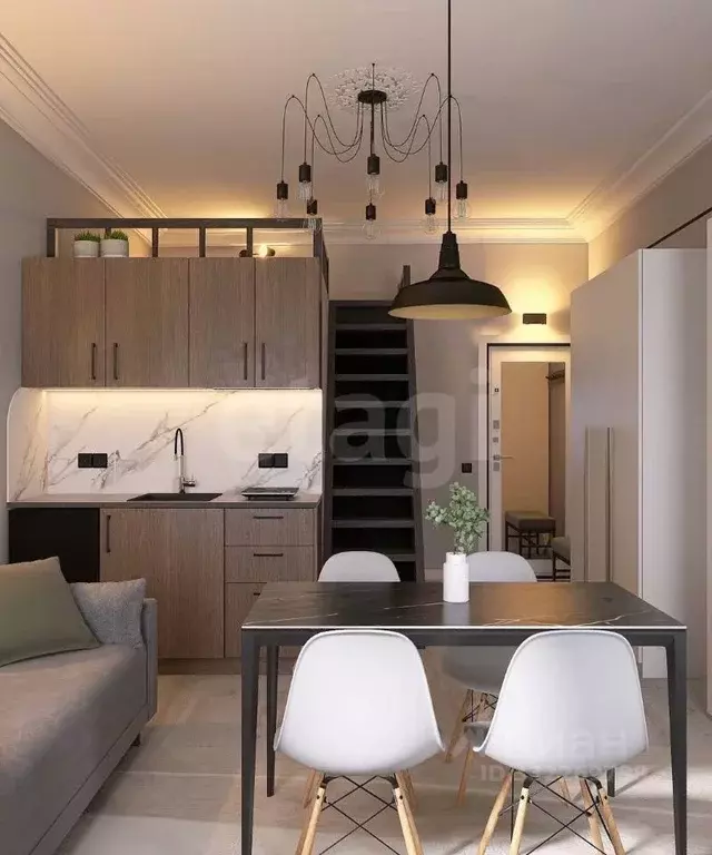 Студия Санкт-Петербург 8-я Советская ул., 57 (26.0 м) - Фото 2