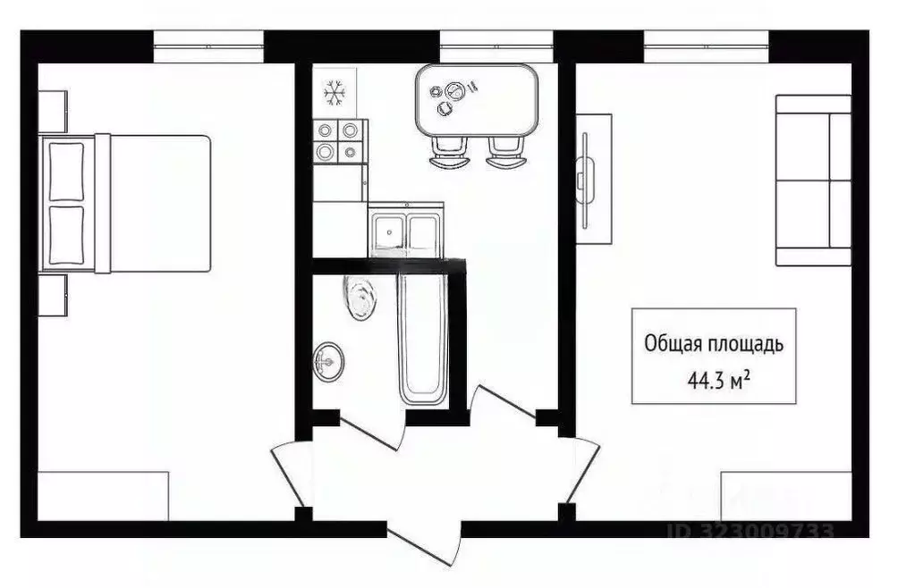 2-к кв. Новосибирская область, Новосибирск Железнодорожная ул., 9 ... - Фото 0