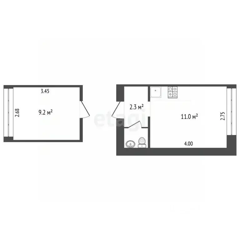 Студия Крым, Ялта ул. Горького, 21 (23.0 м) - Фото 1
