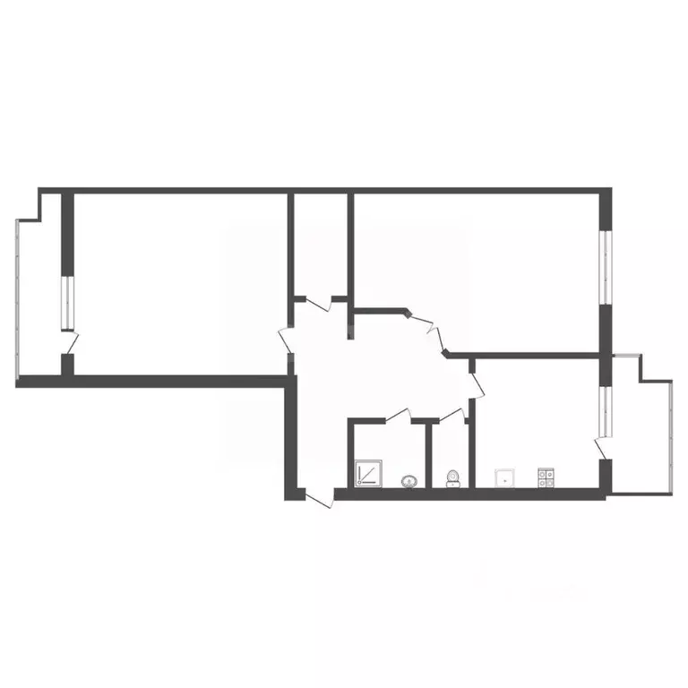 2-к кв. Калужская область, Обнинск ул. Курчатова, 27/1 (63.0 м) - Фото 2