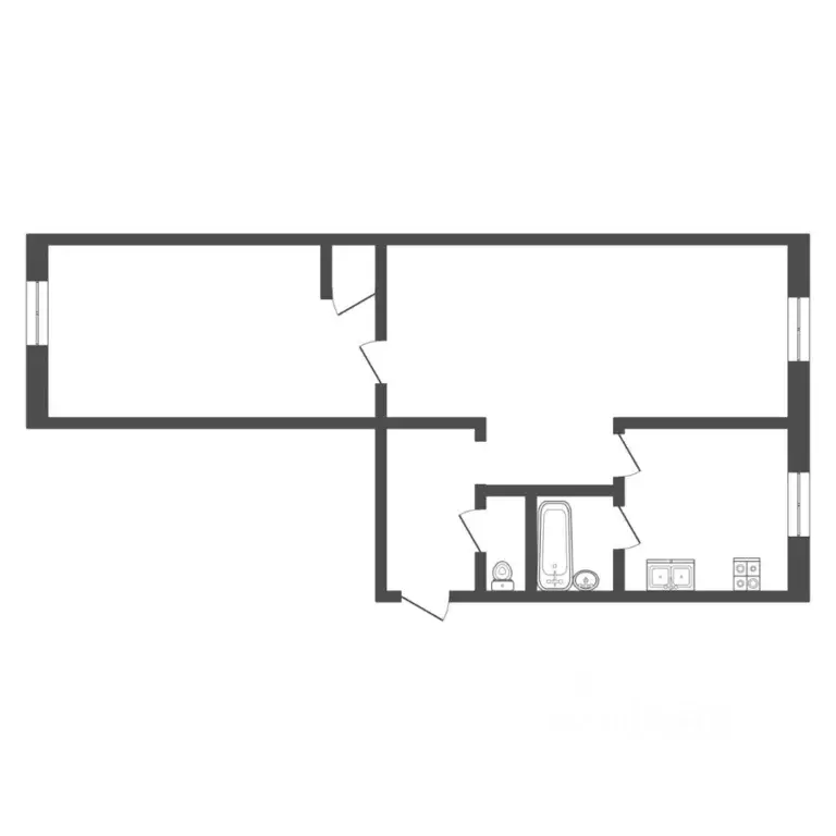 2-к кв. Тюменская область, Тюмень ул. 50 лет Октября, 39 (42.6 м) - Фото 2