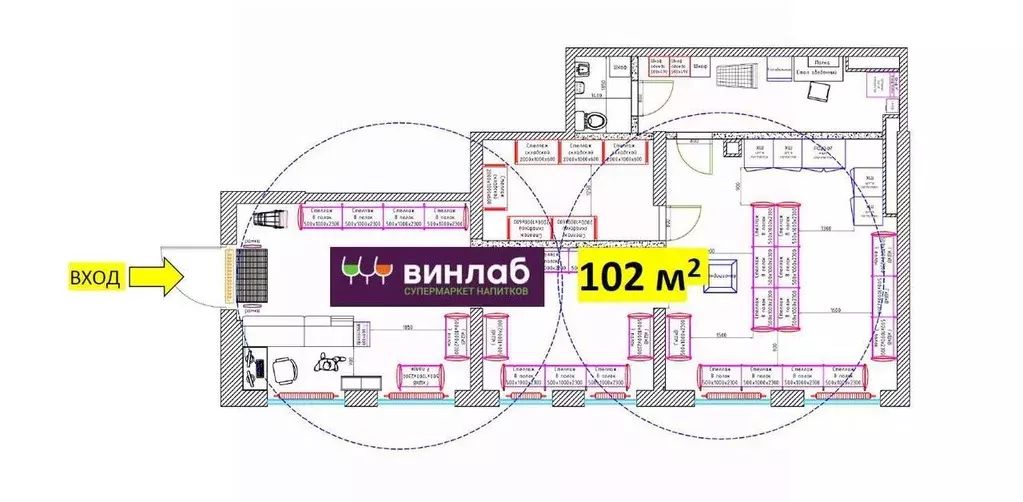 Торговая площадь в Москва Амурский парк жилой комплекс, 1.2 (102 м) - Фото 1