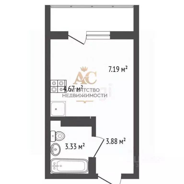 1-к кв. Крым, Судак ул. Айвазовского, 8 (20.0 м) - Фото 2