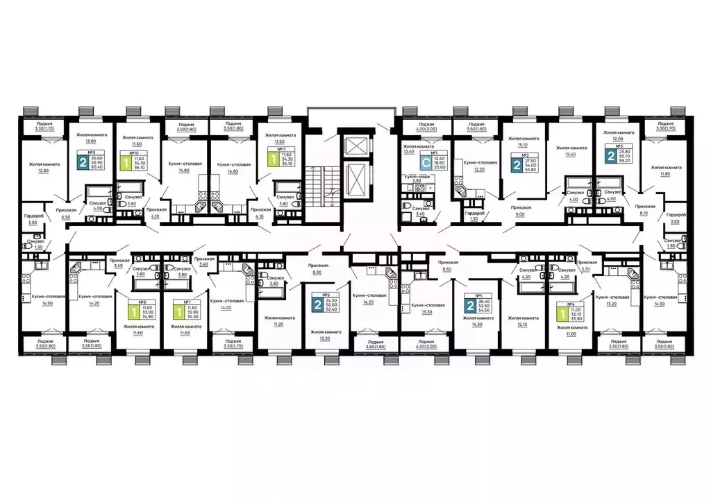 2-к кв. Адыгея, Тахтамукайский район, Яблоновский пгт  (59.2 м) - Фото 2