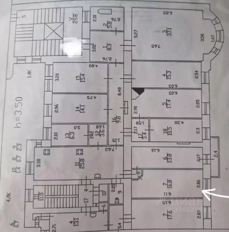 Комната Санкт-Петербург 11-я Васильевского острова линия, 46 (16.8 м) - Фото 1