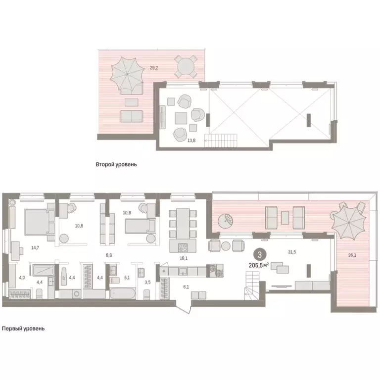 3-комнатная квартира: Тюмень, жилой комплекс На Минской (205.52 м) - Фото 2