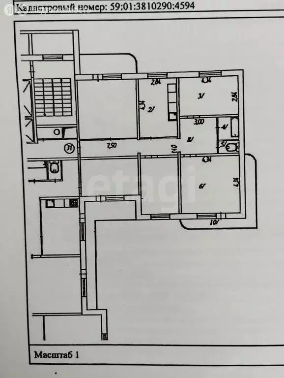 1к в -комнатной квартире (18.8 м) - Фото 2