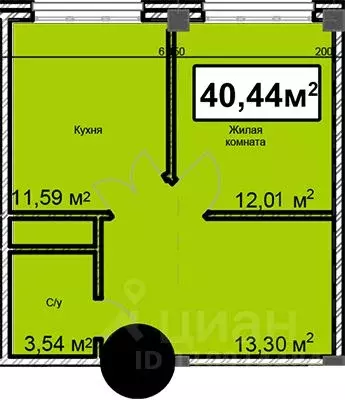 1-к кв. Ставропольский край, Ессентуки ул. Благодатная, 28 (40.44 м) - Фото 0