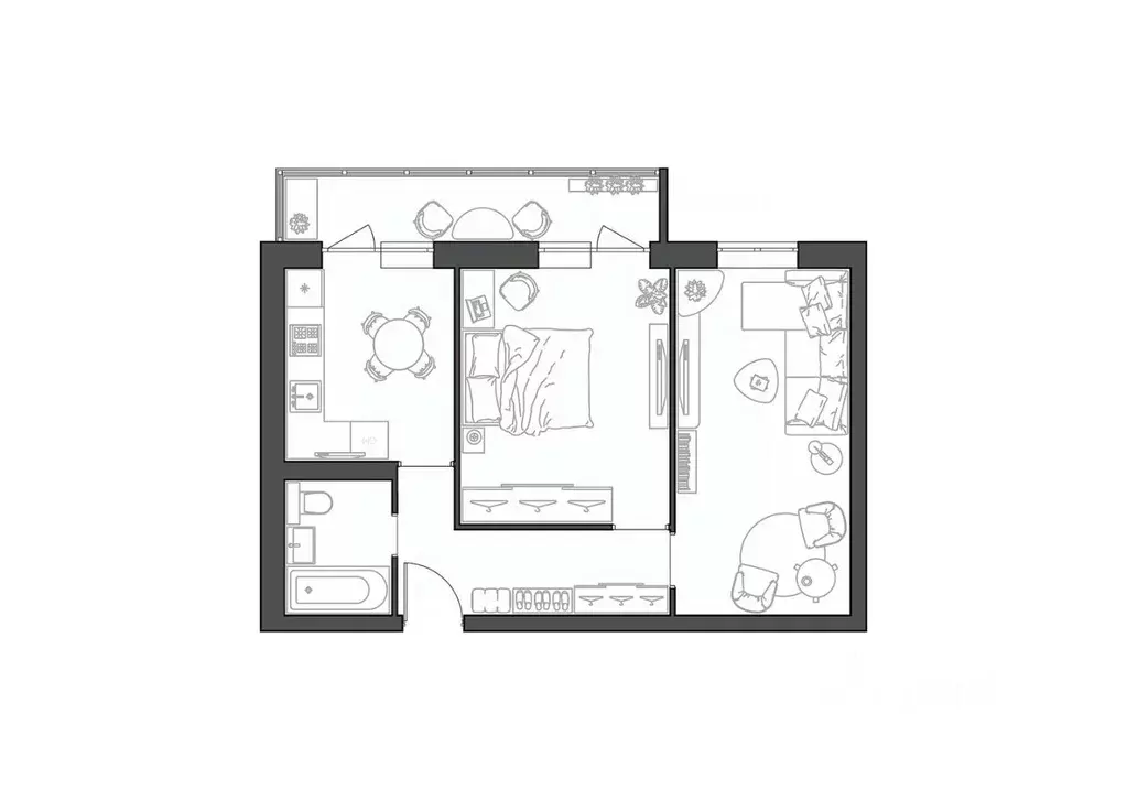 2-к кв. Волгоградская область, Волгоград Квартал жилой комплекс (52.11 ... - Фото 1