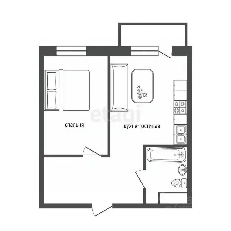 1-к кв. Иркутская область, Иркутск Ново-Ленино мкр, Территория 1-й ... - Фото 1