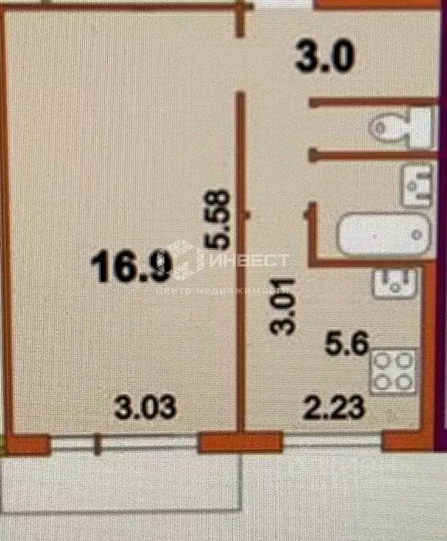 1-к кв. Мурманская область, Мурманск ул. Капитана Копытова, 43 (31.8 ... - Фото 2