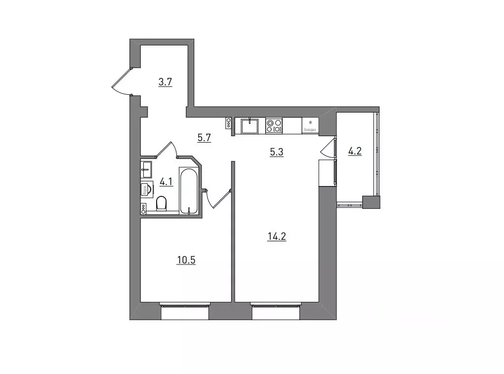 2-к кв. Кировская область, Киров городской округ, пос. Чистые Пруды ... - Фото 2