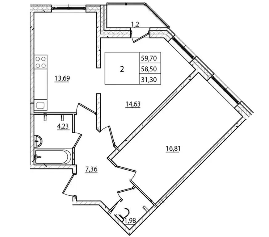 2-комнатная квартира: Мурино, улица Шоссе в Лаврики, 78к1 (59.7 м) - Фото 0