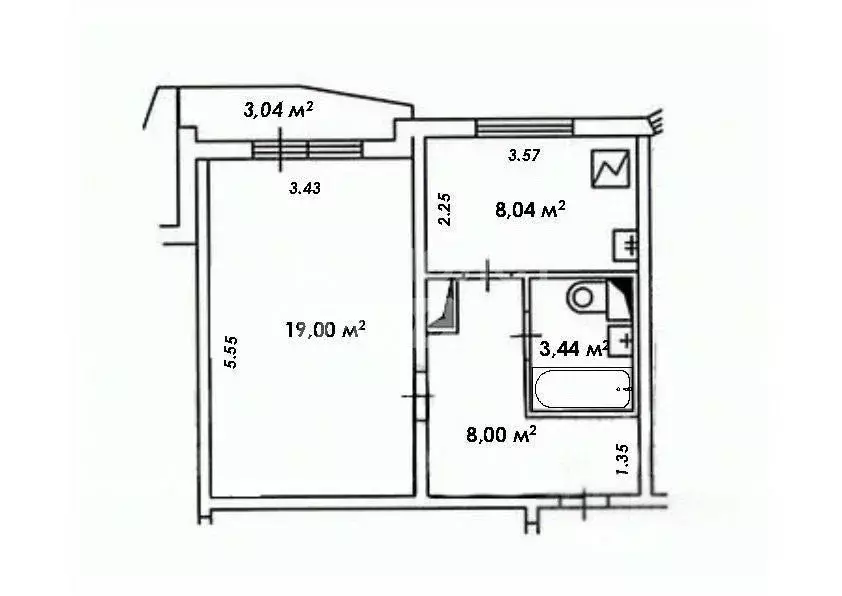 1-к кв. Москва ул. Молодцова, 9 (38.0 м) - Фото 2