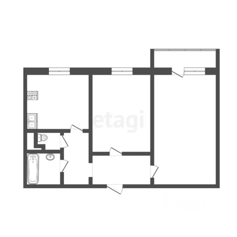 2-к кв. Тюменская область, Тюмень Народная ул., 8 (49.8 м) - Фото 2