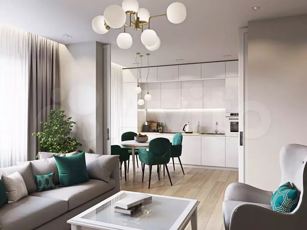 2-к. квартира, 52,5 м, 4/4 эт. - Фото 0