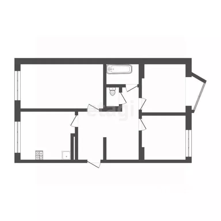 3-к кв. Камчатский край, Петропавловск-Камчатский Звездная ул., 21 ... - Фото 2