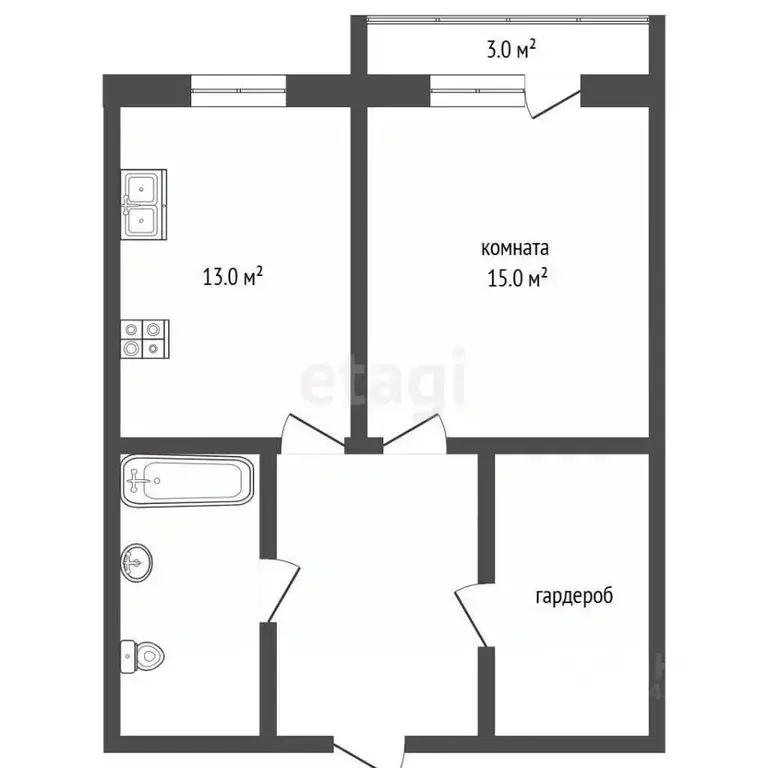 1-к кв. Москва Зеленодольская ул., 41К1 (44.4 м) - Фото 2