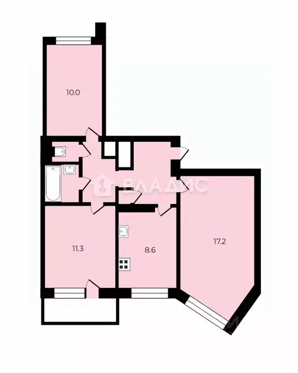 3-к кв. Липецкая область, Липецк просп. Победы, 114 (62.6 м) - Фото 2