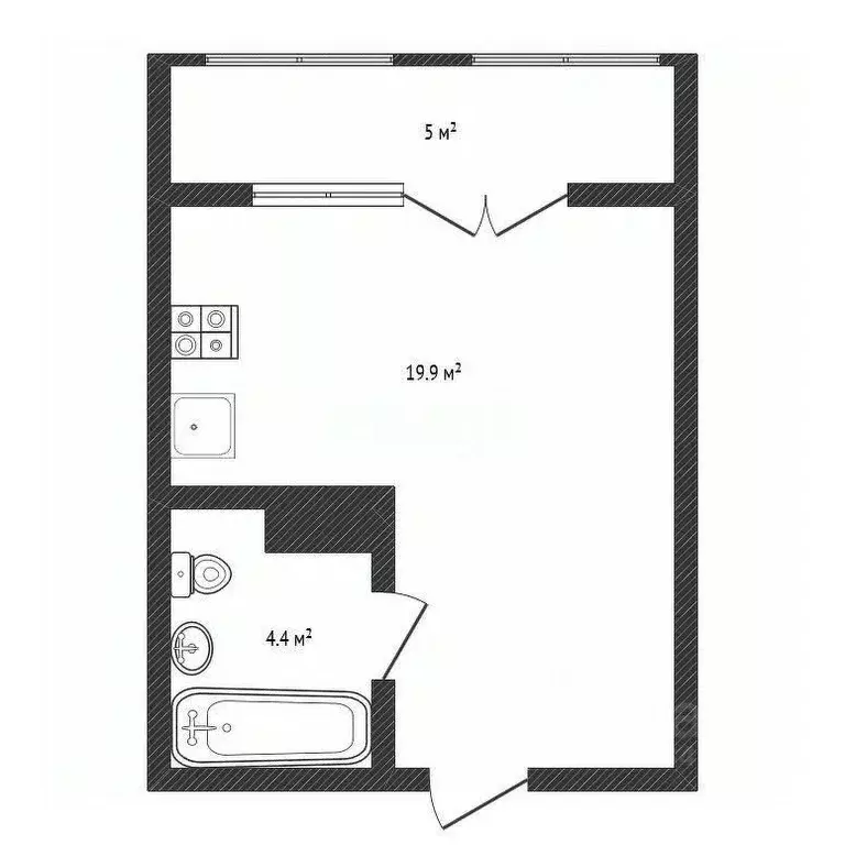 Студия Нижегородская область, Нижний Новгород ул. Родионова, 31 (29.0 ... - Фото 2