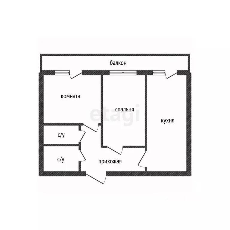 2-к кв. Краснодарский край, Краснодар ул. Командорская, 9/2 (55.9 м) - Фото 2