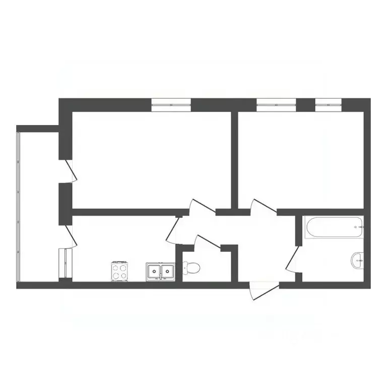 2-к кв. Тюменская область, Тюмень ул. Михаила Сперанского, 39к1 (59.3 ... - Фото 1