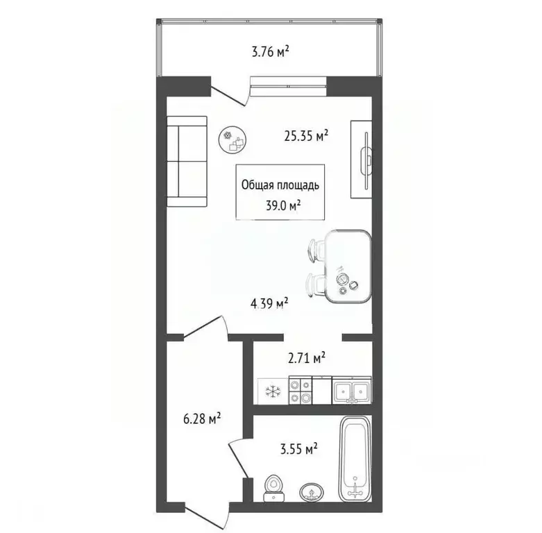 Студия Новосибирская область, Новосибирск ул. Виктора Шевелева, 24 ... - Фото 1