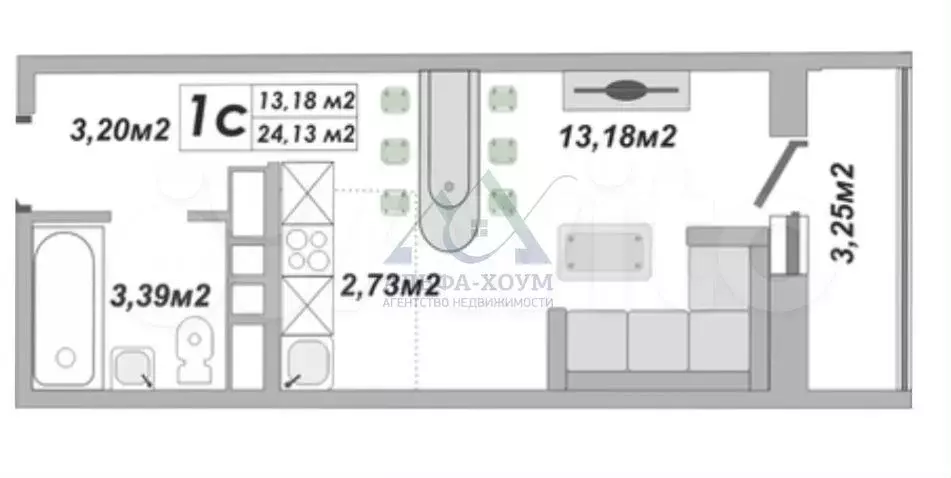 1-к. квартира, 24 м, 13/24 эт. - Фото 0