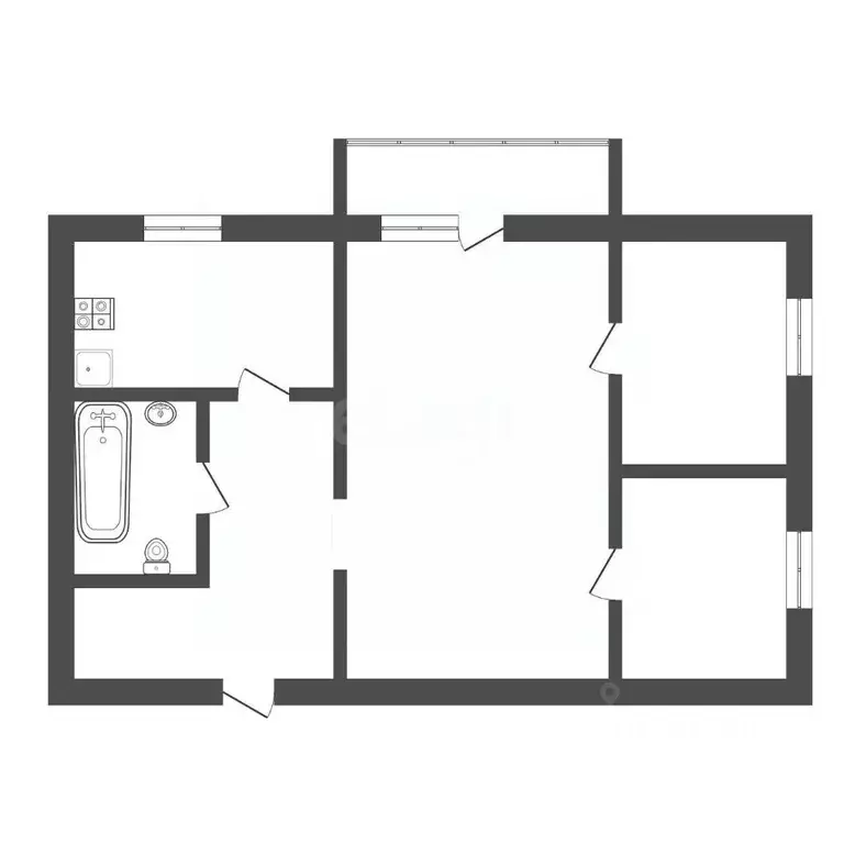 3-к кв. Тульская область, Болохово Киреевский район, Советская ул., 17 ... - Фото 2
