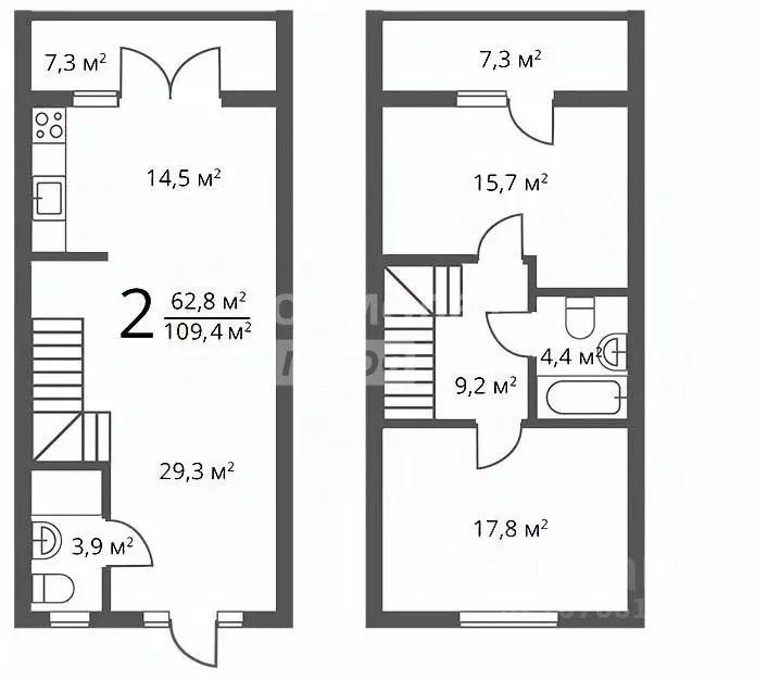 Таунхаус в Липецкая область, Липецкий муниципальный округ, с. Ситовка, ... - Фото 2