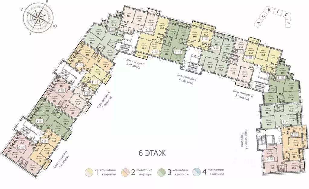 3-к кв. Чувашия, Чебоксары ул. Герцена, поз3 (108.5 м) - Фото 2