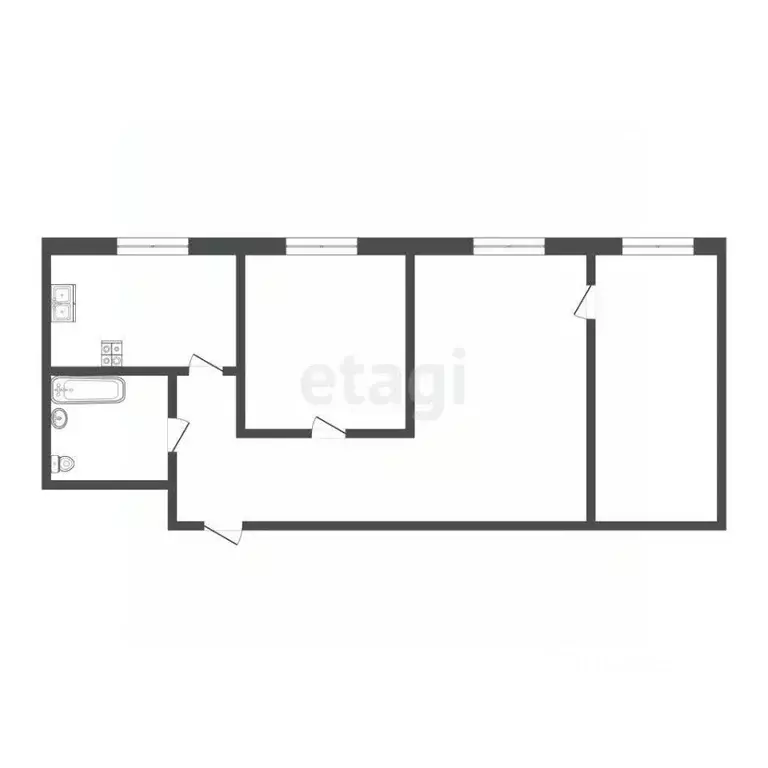 3-к кв. Смоленская область, Смоленск ул. Попова, 24 (56.4 м) - Фото 2