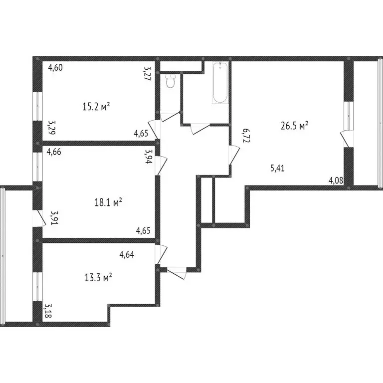 3-комнатная квартира: Белгород, улица Лермонтова, 49А (79 м) - Фото 0