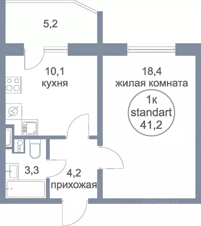 1-к кв. Московская область, Солнечногорск городской округ, д. Голубое ... - Фото 1