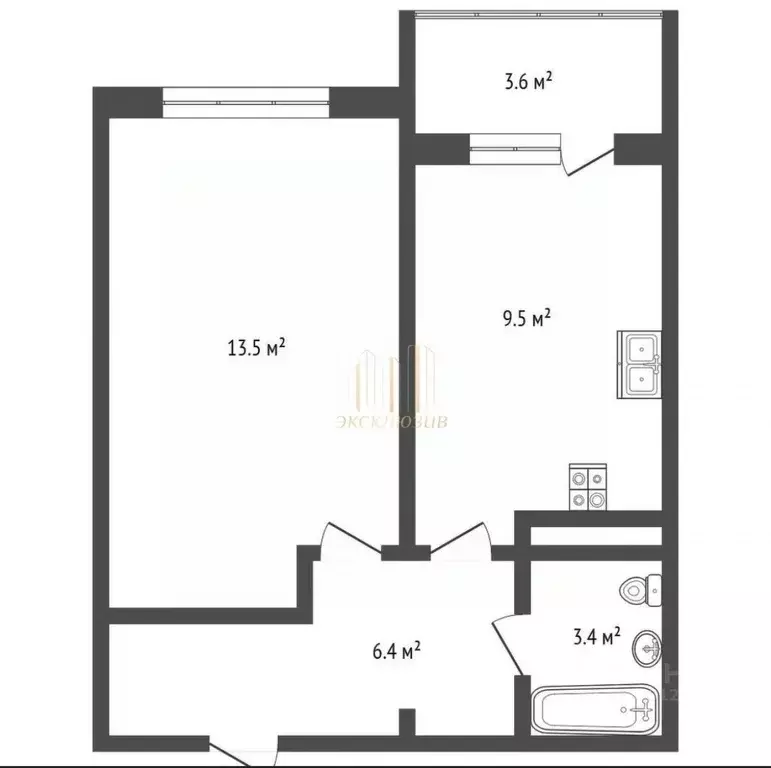1-к кв. Краснодарский край, Анапа Крестьянская ул., 27к5 (36.4 м) - Фото 1