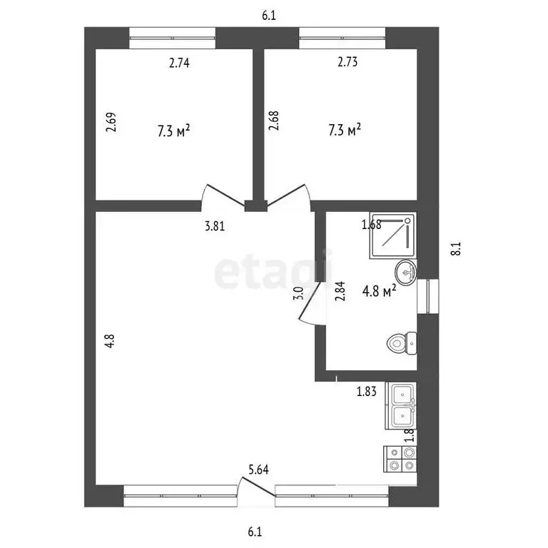 Дом в Перевальное, СНТ Артек (43.2 м) - Фото 1