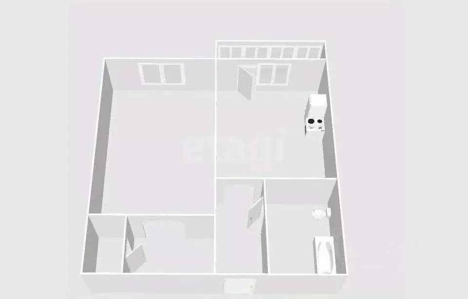 1-к кв. Сахалинская область, Южно-Сахалинск просп. Мира, 121 (35.8 м) - Фото 2