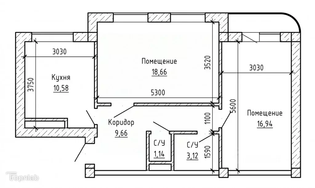 2-к кв. Кабардино-Балкария, Нальчик ул. Чернышевского, 201Е (68.1 м) - Фото 2
