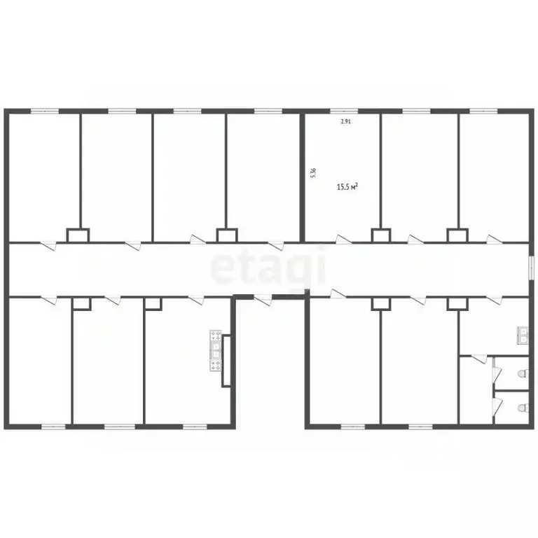 Комната Санкт-Петербург 2-я Комсомольская ул., 13К1 (15.5 м) - Фото 2