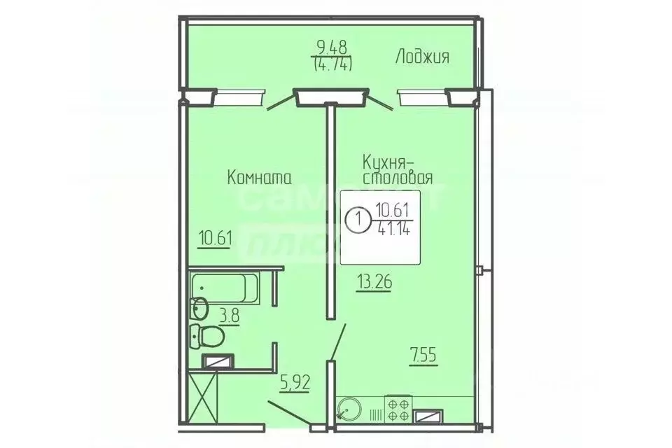 1-к кв. кировская область, киров ул. потребкооперации, 44 (41.0 м) - Фото 1