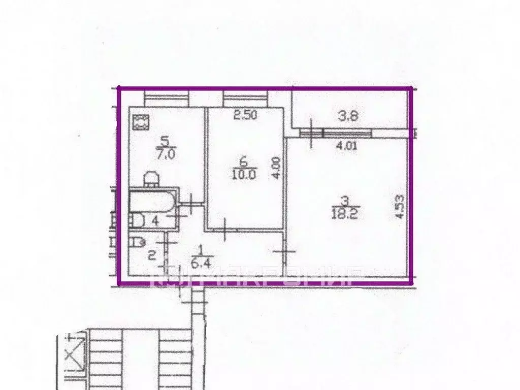 2-к кв. Санкт-Петербург, Санкт-Петербург, Колпино бул. Трудящихся, 13 ... - Фото 2